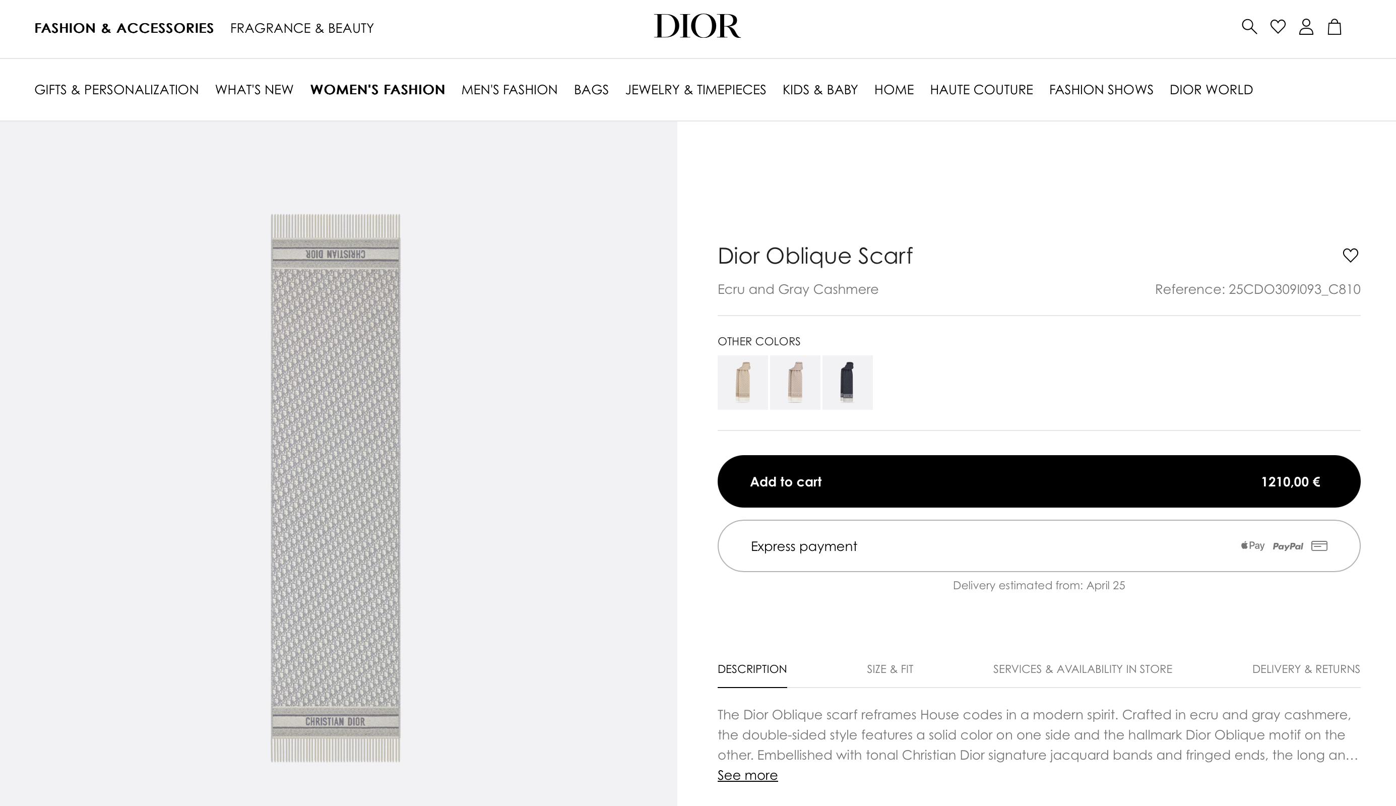 SHARF CHRISTIAN DIOR_2